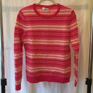 NWT Vineyard Vines Pink Fairisle Sweater